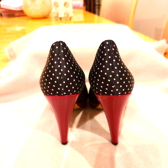 Steve Madden Polka Dot Peep Toe Heels - Picture 3 of 7